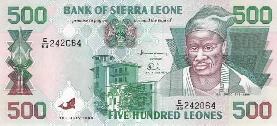 Sierra Leone p23b 500 Leones 1998